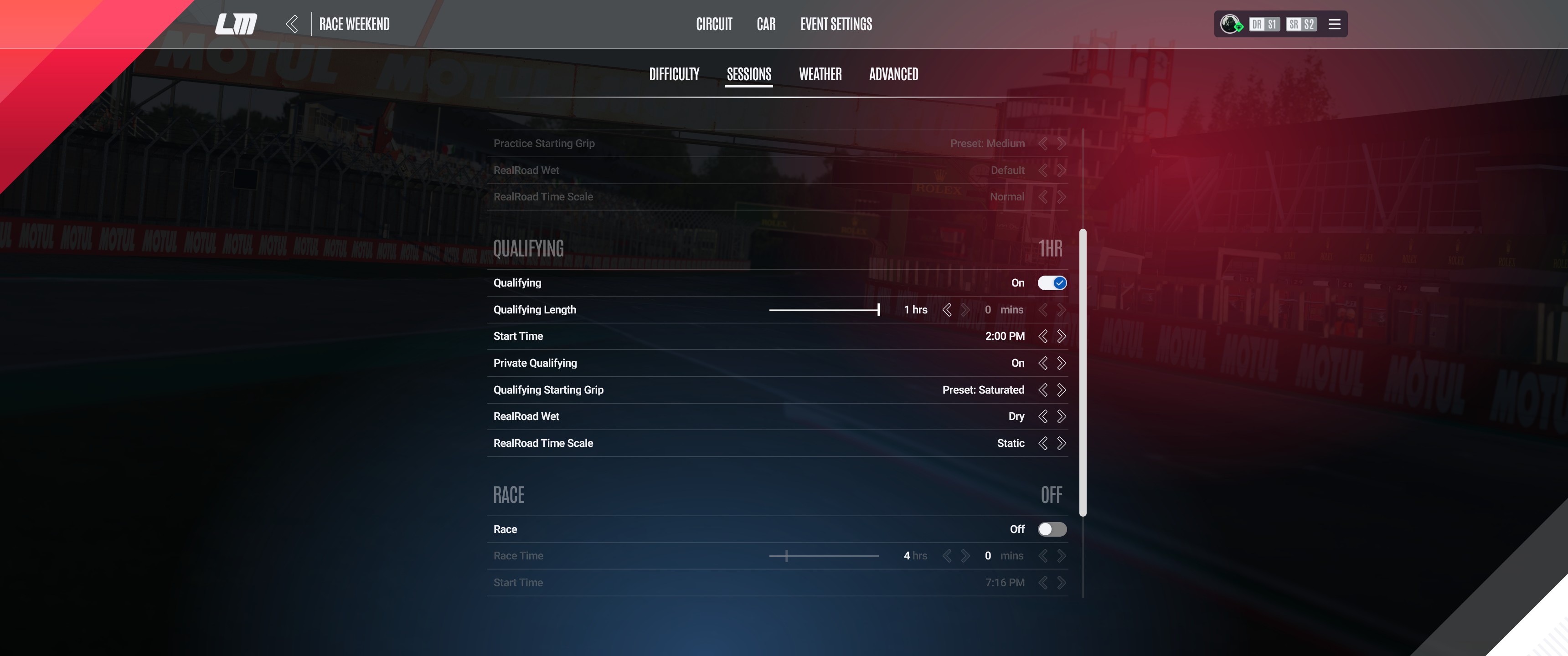 Session setup step 5