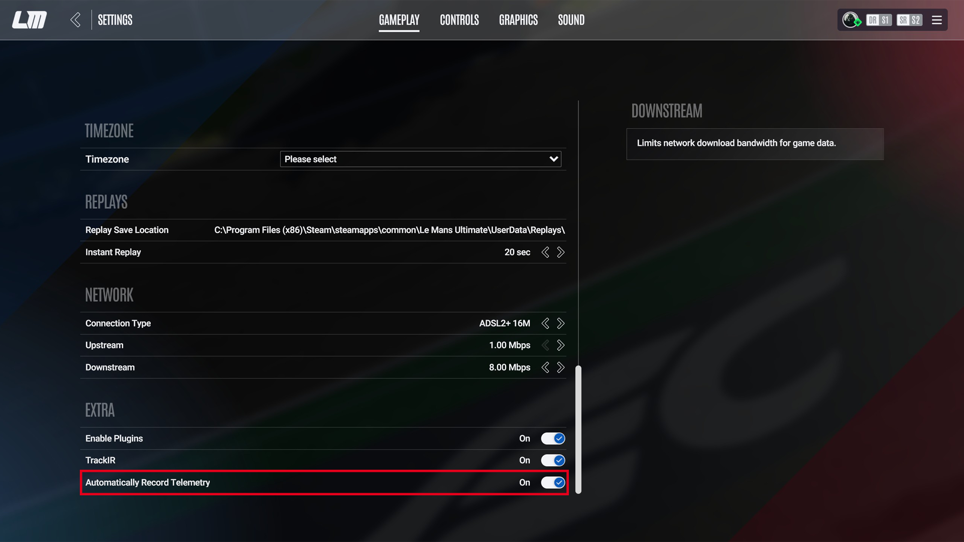Telemetry setting enabled